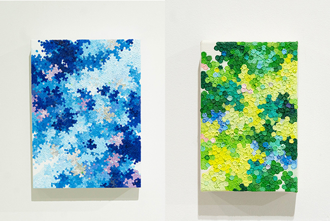 内海聖史展 flapping painting 会場の様子